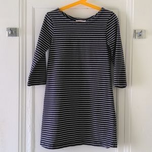 Monoprix navy striped dress